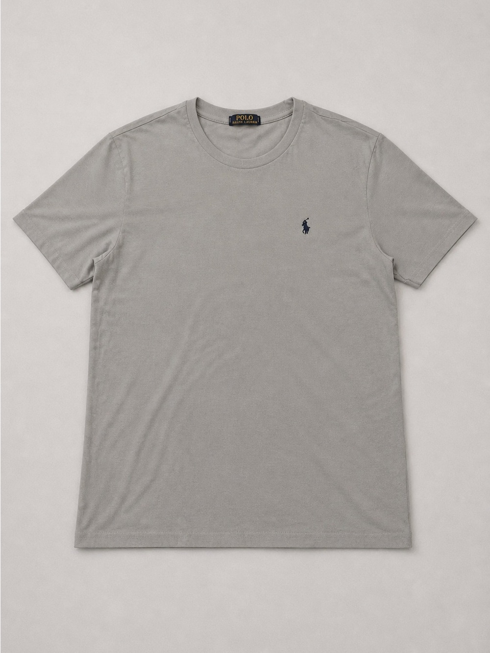 Polo by Ralph Lauren Light Gray Crew Neck T-Shirt with Navy Pony